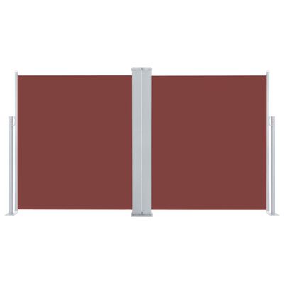 vidaXL Retractable Side Awning 66.9"x236.2" Brown