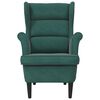 vidaXL Armchair Dark green Velvet, Plywood Standard Armchair Other