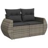 vidaXL Garden Sofa Set Grey Poly Rattan Large Modular Garden Sofa Set