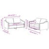 vidaXL Sofa Set Wine Red Fabric (100% polyester), Metal, Textilene, Plywood