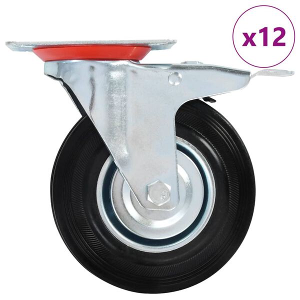vidaXL 12 pcs Swivel Casters 4.92 " (3x143449)