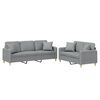 vidaXL Sofa Set Light grey