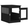 vidaXL Dog Crate Furniture Black Engineered wood and steel
