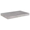 vidaXL Wall Shelf Set of 4 Concrete Gray Honeycomb MDF, Metal