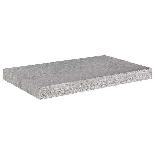 vidaXL Wall Shelf Set of 4 Concrete Gray Honeycomb MDF, Metal