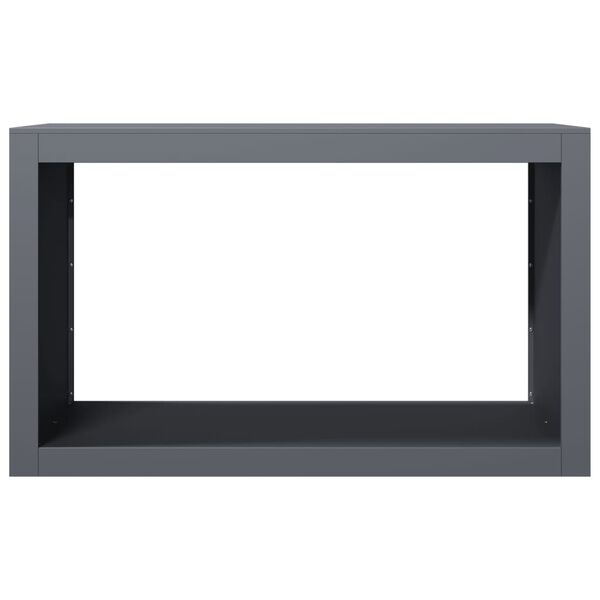 vidaXL Firewood Rack Anthracite 39.4x15.7x23.6" Steel