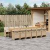 vidaXL Patio Dining Set Set of 12 Beige and Brown