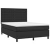 vidaXL Box Spring Bed Black, White