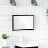 vidaXL Bathroom Mirror with LED Lights Black Oak 23.6x3.3x14.6"
