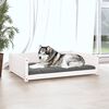 vidaXL Dog Bed White Solid Pine Wood 41.5 x 29.7 x 11.0 in Minimalistic
