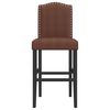 vidaXL Bar Chair Brown and Black Solid rubber wood, fabric (100% polyester)
