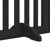 vidaXL Dog Gate Set of 12 Black Solid Poplar Wood Foldable Dog Gate