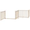 vidaXL Dog Gate with Door Foldable 4 Panels 126.0 " Solid Wood Fir