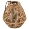 vidaXL Candle Holder Natural Wicker Medium Decorative Inlays