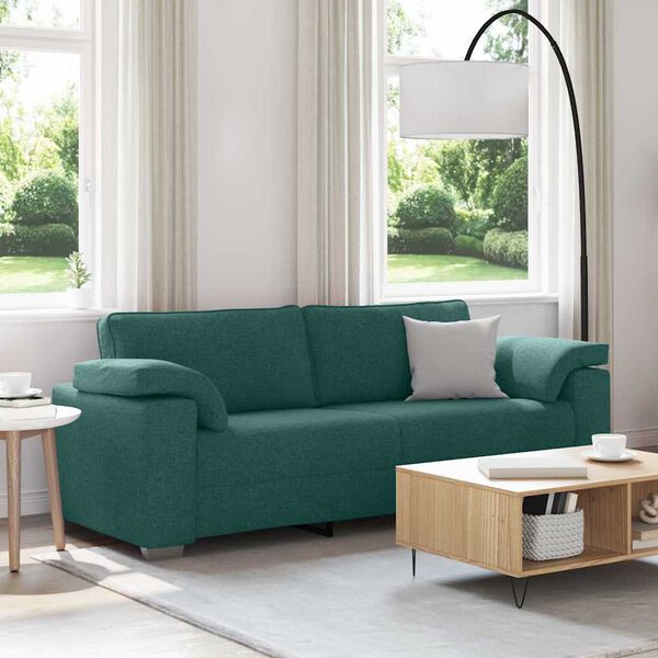vidaXL Sofa Dark Green 86.22 x 30.31 x 32.28 in Fabric