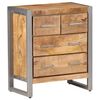 vidaXL Sideboard Natural wood, grey Rough mango wood, iron