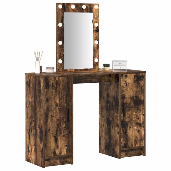 vidaXL Dressing Table Brown 40.16 x 12.99 x 53.15 in Engineered Wood