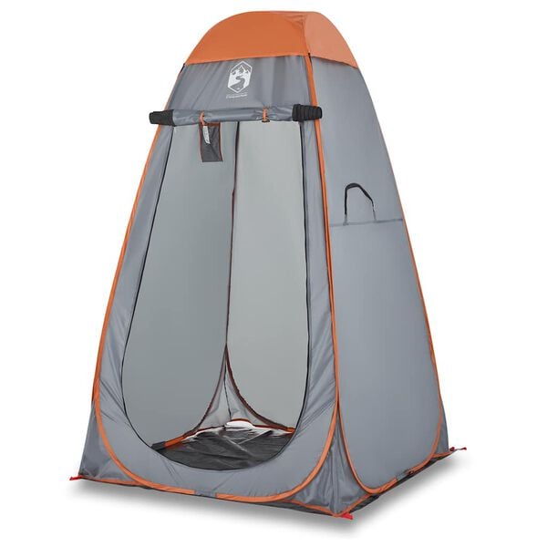 vidaXL Privacy Tent Gray and Orange Pop-up Waterproof