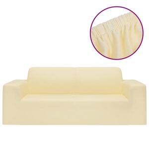 vidaXL Couch Slipcover Cream Polyester Jersey 57-73 inches