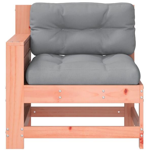 vidaXL Garden Sofa Grey Solid Douglas wood Medium Foldable Garden Sofa