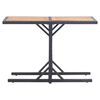 vidaXL Outdoor Table Black Poly rattan and solid acacia wood Medium