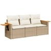 vidaXL Garden Sofa Set Beige, Cream White