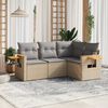 vidaXL Garden Sofa Set Beige, Light Grey