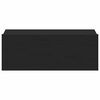vidaXL Floating Nightstand Black Engineered Wood Compact Storage