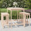 vidaXL Garden Bar Set Solid pinewood (untreated) Medium Seats 4 Bar Set