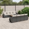 vidaXL Garden Sofa Set Black, Cream