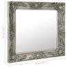 vidaXL Wall Mirror Silver Wood, glass, and engineered wood