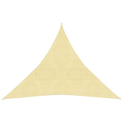 vidaXL Sunshade Sail HDPE Triangular 16.4'x16.4'x16.4' Beige