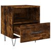 vidaXL Bedside Cabinet Smoked oak Engineered wood, Iron Standard