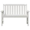 vidaXL Garden Bench with Cushion White 120 x 59 x 88cm HDPE
