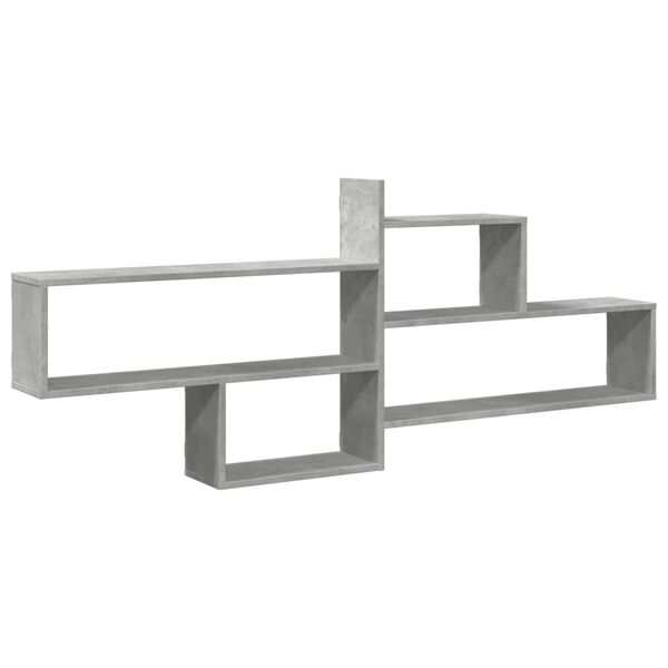 vidaXL Wall Shelf Concrete grey Engineered wood Medium Wall Shelf