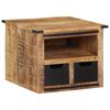 vidaXL Coffee Table with Drawers 19.7"x19.7"x15.7" Solid Wood Mango