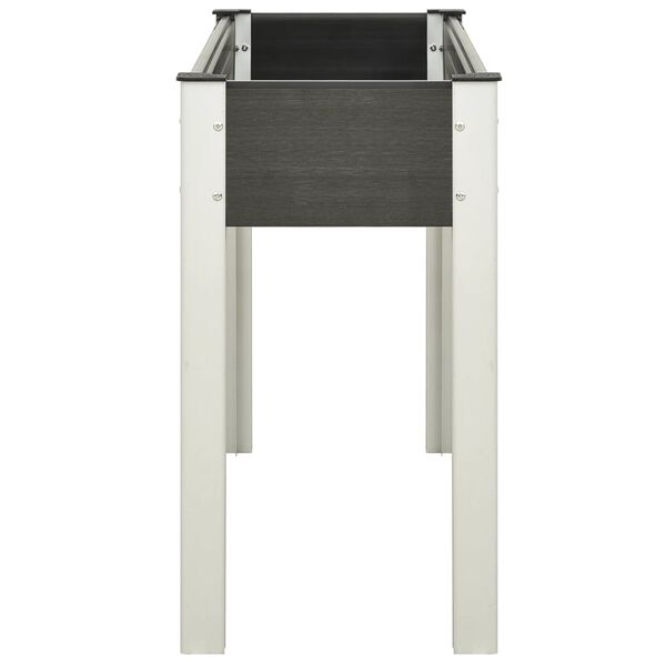 vidaXL Garden Raised Bed Gray Wood Plastic Composite Large Durable