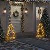 vidaXL Christmas Light Decoration Warm white, Black, Green Iron, PVC