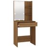 vidaXL Dressing Table Brown Oak Engineered wood, Acrylic Medium