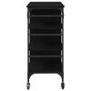 vidaXL Kitchen Trolley Black Oak 87.5 x 39 x 84.5 cm Engineered Wood