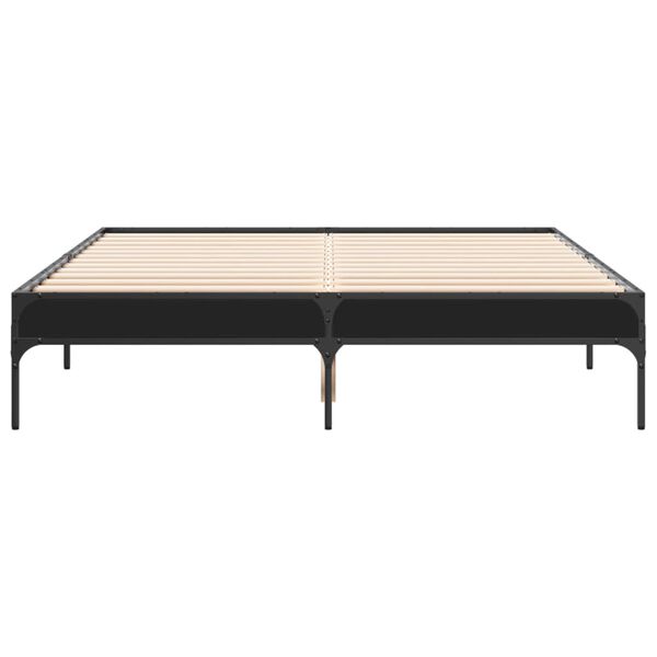vidaXL Bed Frame without Mattress Black 47.2"x78.7"