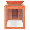 vidaXL Rabbit Hutch Brown, Green Solid Pine Wood, Plywood Rabbit Hutch