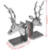 vidaXL Bookend Silver Aluminum Medium Decorative Inlays Bookend