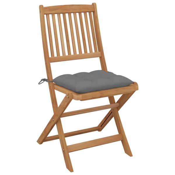 vidaXL Garden Chair Set of 6 Brown Solid Acacia Wood Medium Foldable