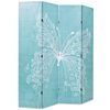 vidaXL Folding Room Divider 63.0x66.9" Butterfly Blue