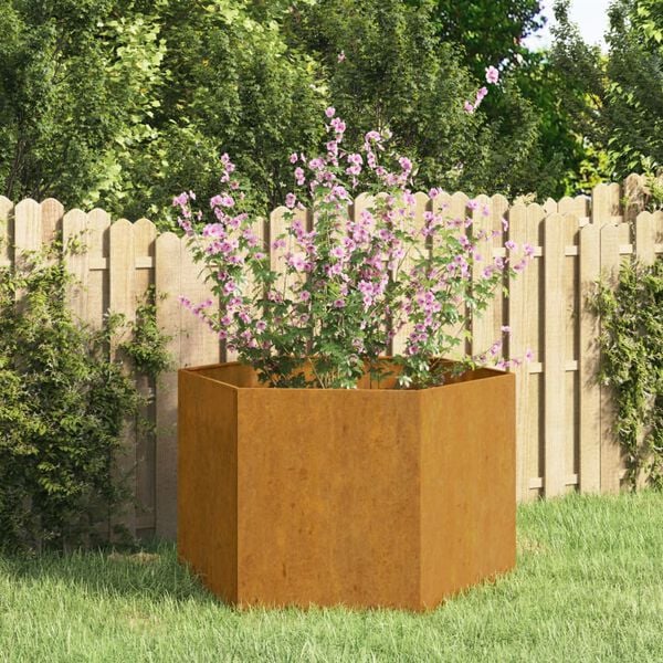 vidaXL Planter Rusty Corten steel Medium Decorative Inlays Planter