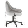 vidaXL Swivel Office Chair Light grey Velvet (100% polyester), steel