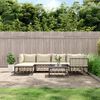 vidaXL Garden Lounge Set Anthracite Poly Rattan Large Modular