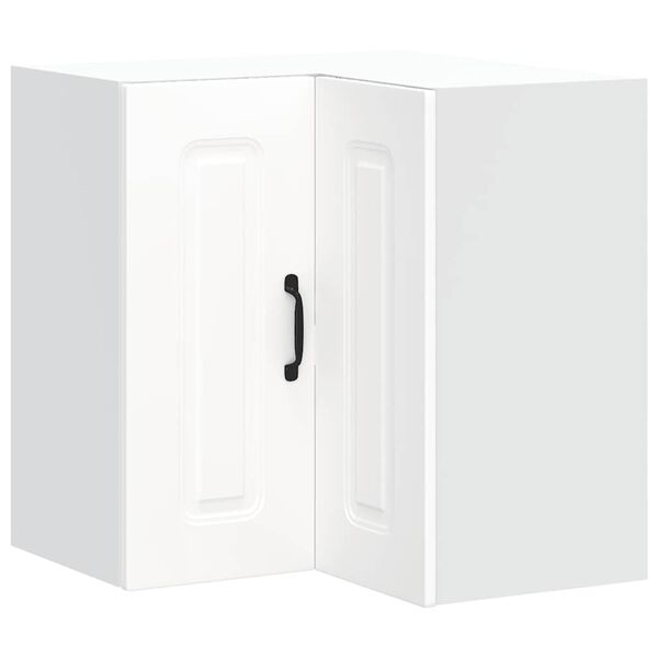 vidaXL Kitchen Wall Corner Cabinet White Engineered wood Medium