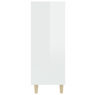 vidaXL Sideboard High Gloss White 27.4"x12.8"x35.4" Engineered Wood